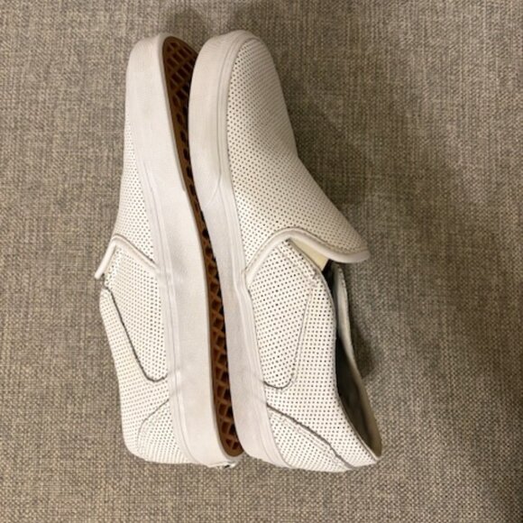 Classic Vans White Slip-Ons Size 9.5M - Picture 6 of 8
